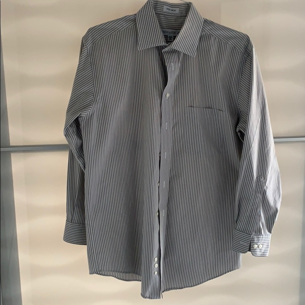 Gray striped dress shirt
